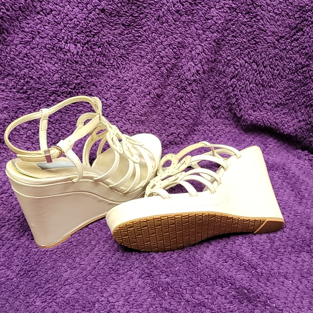 White House Black Market Strappy Wedges